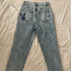 Medium-Wash Playboy Bunny Pants